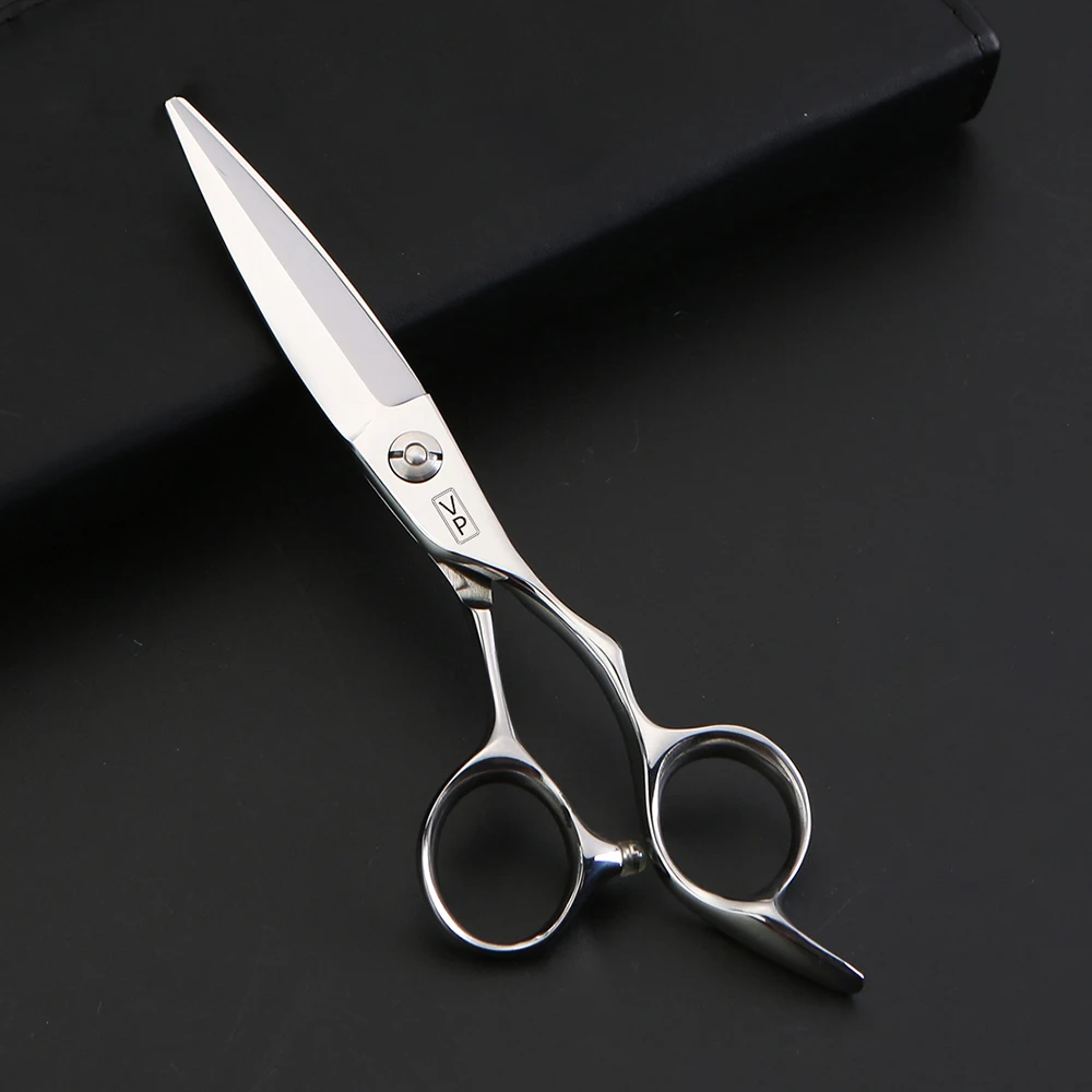 Japan 440C Hair Scissors Professional High Quality 6 Inch Hairdressing Laser Razor Blade Cutting Barber Shears Willow leaf cut