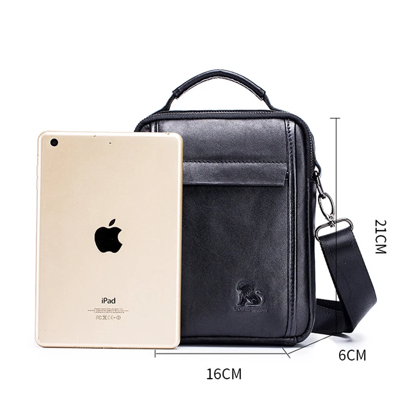 Брендовые новые мужские сумки на плечо из натуральной кожи Повседневная