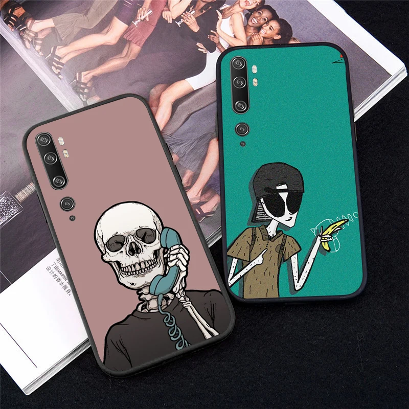 

Funny Aliens Cartoons Phone Case For Xiaomi Note 10 Lite Pro 10 11 Lite Pro Ultra 10S Funda Coque Back Cover Carcasa Soft TPU