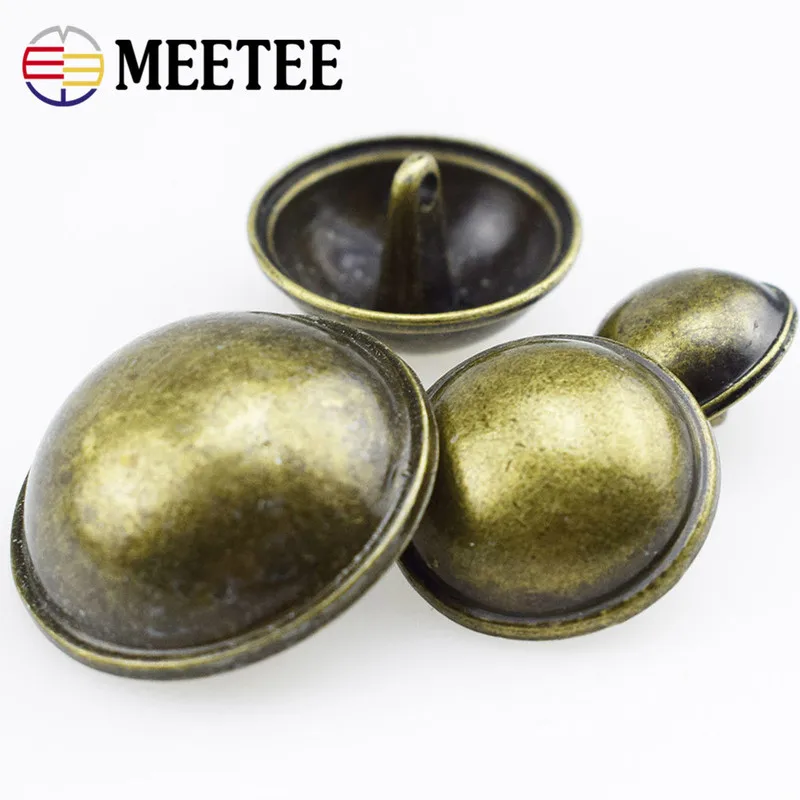 Meetee 10 шт 12-28 мм Высокое качество металлические кнопки Ретро латунные пальто