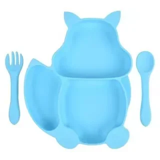 Baby led weaning tableware set children's feeding bowl children's tableware baby silicone sucker bowl tableware set