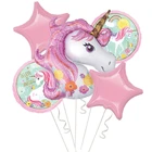 Воздушные шары из фольги с радугой и единорогом Единорог украшения для дня рождения Детская игрушка подарок детский душ Единорог Вечеринка шары Globos поставки