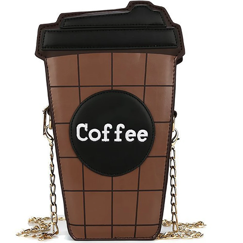 

Сумка кросс-боди Женская с цепочкой, модный саквояж на плечо для кофейных чашек, Роскошный дизайнерский чемоданчик на каждый день