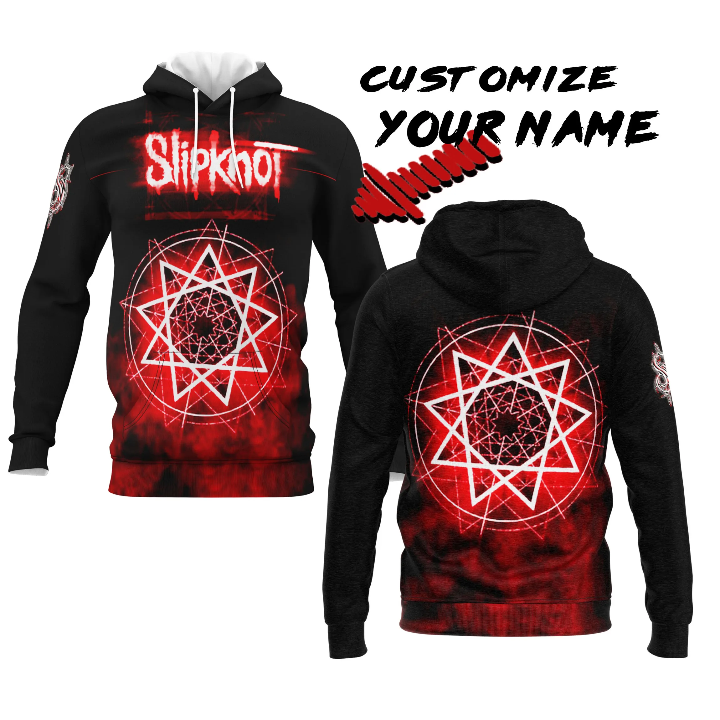 Slipknot 3D толстовки с принтом для мужчин рок одежда Hipster капюшоном повседневные топы