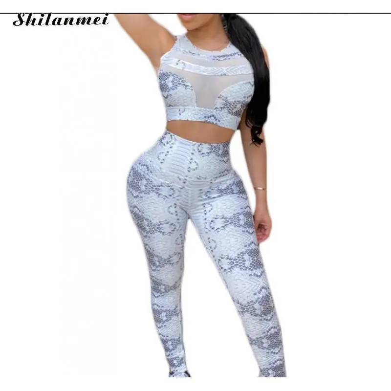 Сетчатый пикантный комплект из 2 предметов 2020 модные клубные наряды вечерние