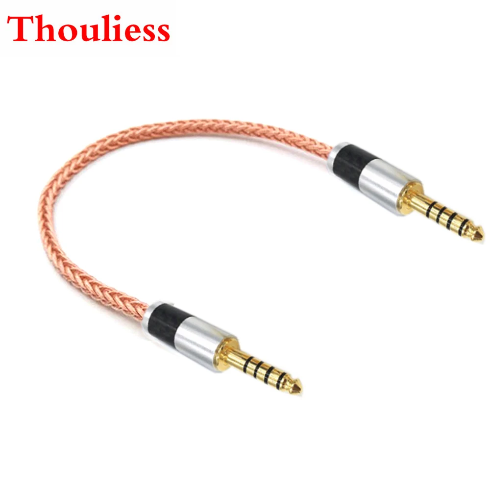 Mesmo de Alta Macho para Adaptador Equilibrado para 4.4mm Thoulies Faça Você Fidelidade Único Cristal Cobre 4.4mm Masculino Adaptador Áudio Macho Balanceado Cabo 4.4