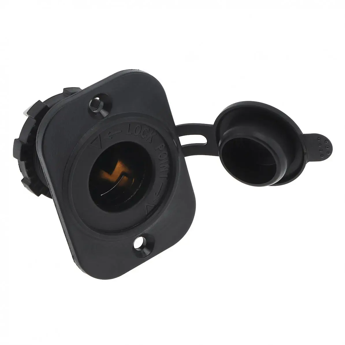 Мотоцикл Зарядные устройства Черные 12V Влагозащищенные Розетка питания GPS Зарядное устройство с фиксирующим элементом для автомобиля / Универсальное включение.