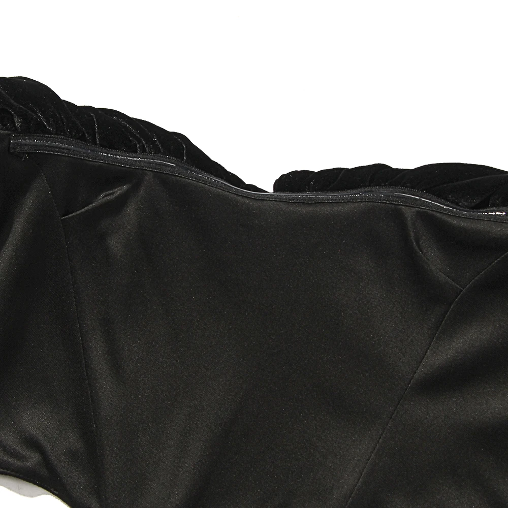 

Adyce 2021 New Summer Women Black Velvet Off Shoulder Mini Tops Sexy Short Sleeve Celebrity Evening Party Out Wear Crop Tops