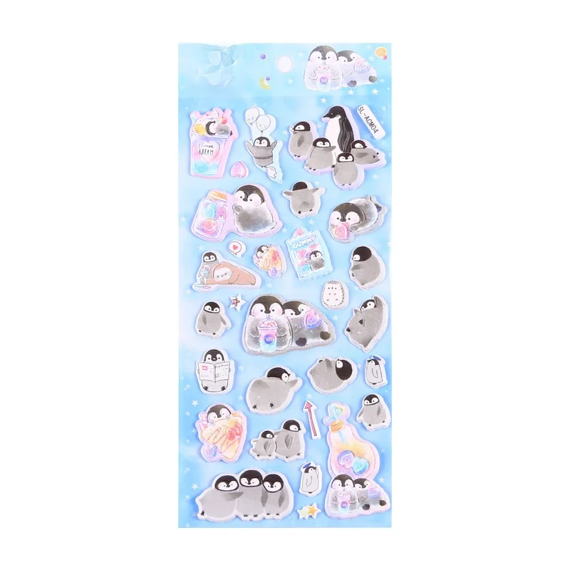 

Kawaii Small Penguin 3D Sponge Diary Sticker Scrapbook Decoration Stickers PVC Stationery DIY Stickers School Office Supply