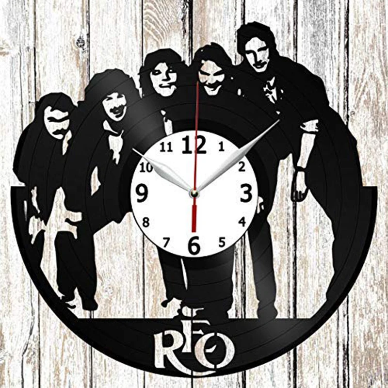 

Часы REO Speedwagon с виниловой пластиной, домашний декор, уникальный дизайн, ручная работа, оригинальный подарок, виниловые черные Эксклюзивные ч...