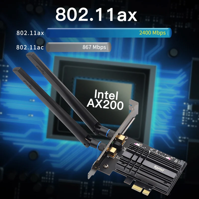 Двухдиапазонная беспроводная сеть AX200NGW 2,4 Гбит/с Wifi PCI-E 1X карта для Intel AX200 2,4G/5 ГГц 802.11ac/ax Wi-Fi Bluetooth 5,0 адаптер