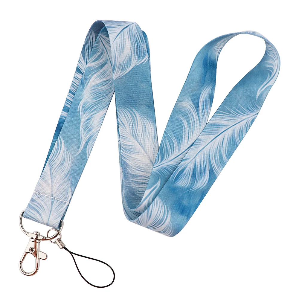 Шнурок JF0246 с красочными перьями для ключей веревка сотового телефона USB