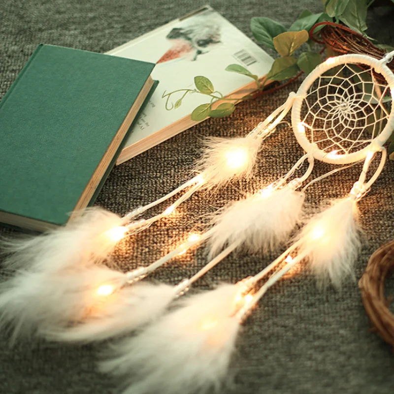 Подарок на день Святого Валентина чистый белый Ловец снов перо колокольчик