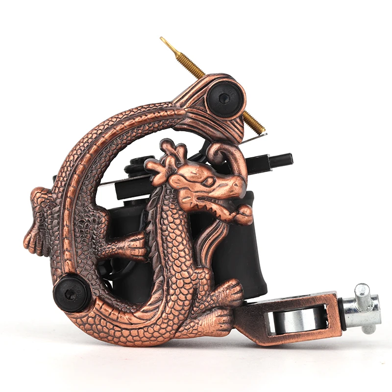 Новейшая дешевая Татуировка машины пистолет в Форме Дракона ручные тату 10