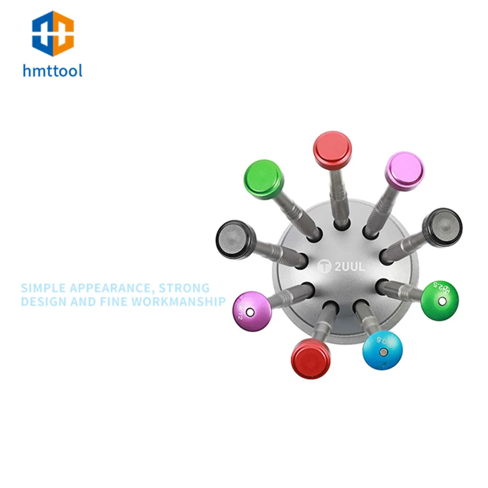 

9 Hole 2UUL Mobile Phone Repair Tool Screwdriver Holder Rotating Base Multifunctional Aluminum Alloy Screwdriver Storage Rack