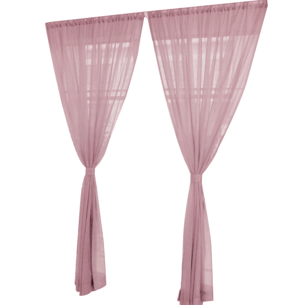 Занавеска чистый цвет тюль дверь окно занавеска драпировка панель отвесный шарф