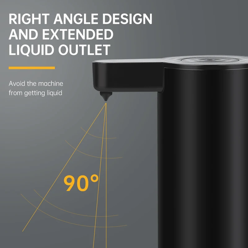 Black Sensor Non-contact Liquid Soap Dispenser for Kitchen Automatic Washing Hand Machine Washer Shampoo Detergent Dispenser images - 6