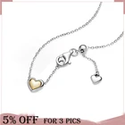 Ожерелье-цепочка женское из серебра 925 пробы, двухцветное