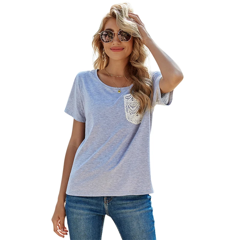 

Summer Women's T-Shirts Top Clothes O Neck Pullover Loose Tshirst Casual Short Sleeve T Shirts Tops Women 2021