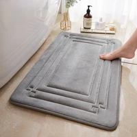 quick absorbent sponge bath mat simple embossed bathroom non slip foot feel comfortable and soft shower room toilet door mat