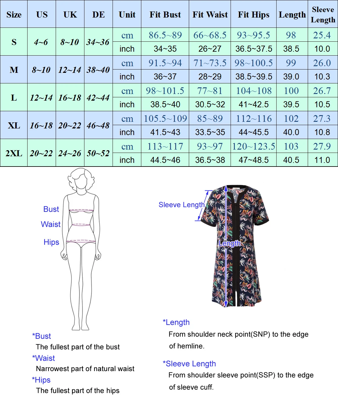 

Summer Women Robes Clothes Zip-up Lounge Wear Sleep Dress Nightgown With Pocket Floral Pattern Loose Knee Length Home Nightdress
