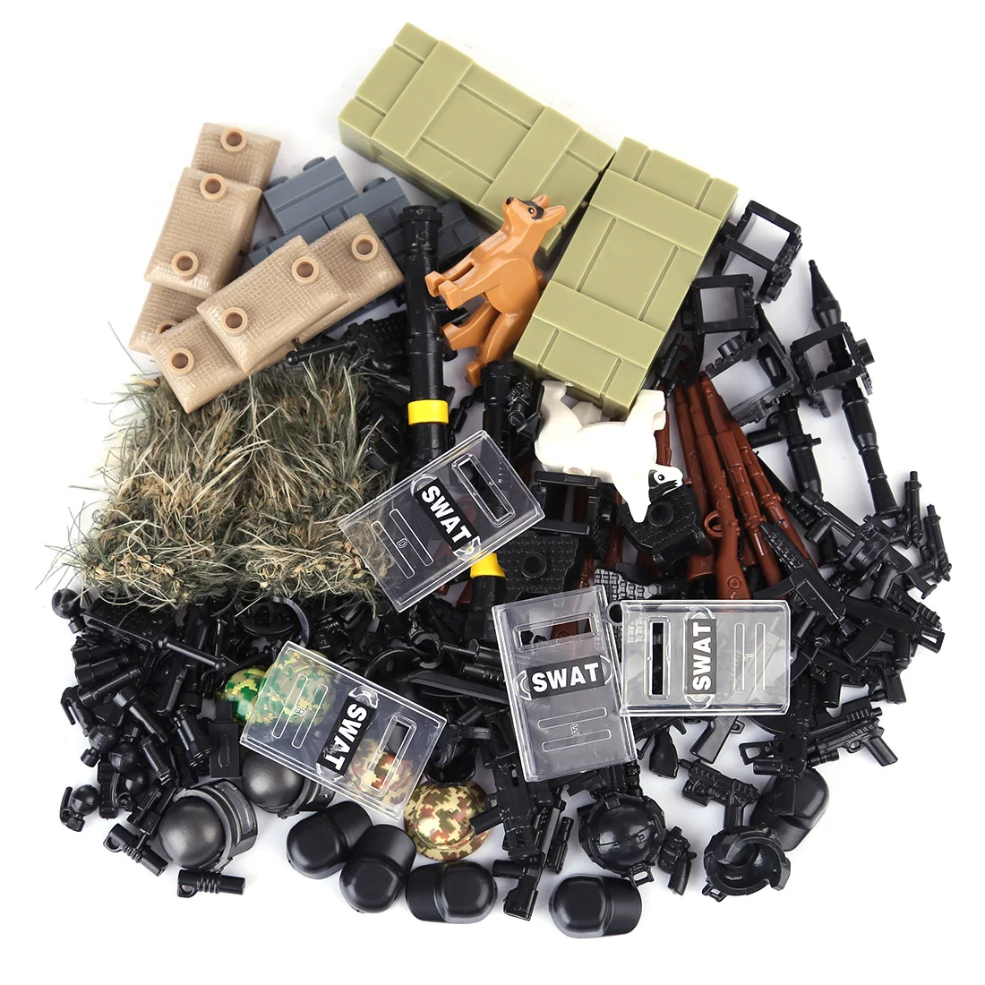 

1set DIY Small Particle Building Block Military Weapon Accessories Toy Set For Children Kids Blocks Accessories Drop Shipping