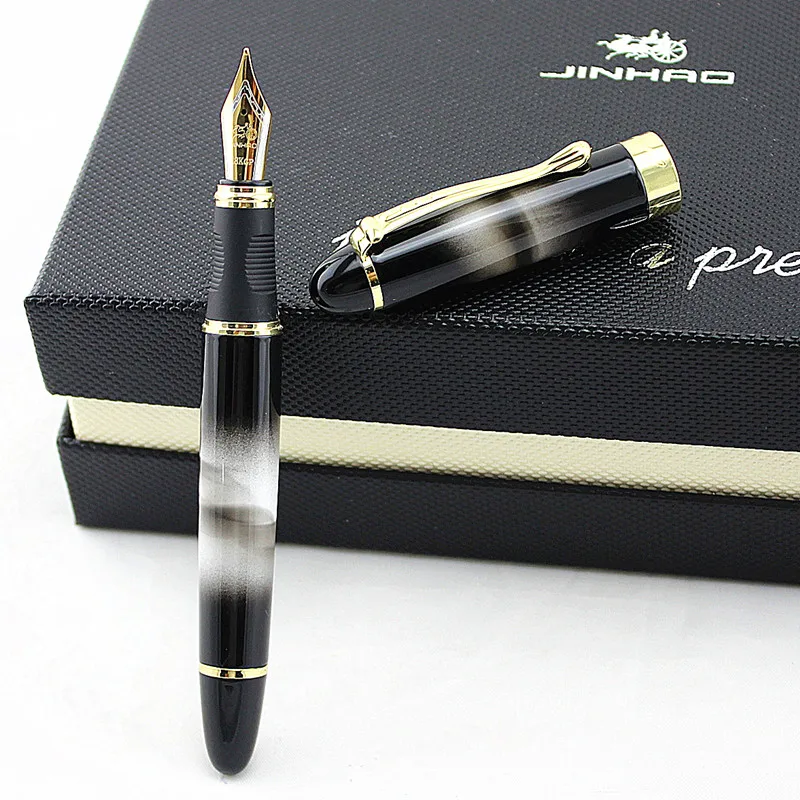 Высококачественная полностью Металлическая Роскошная перьевая ручка Jinhao X450 18KGP