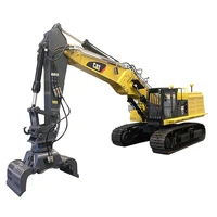 114 rc hydraulic excavator 374f new metal upgrade version three section boom mining heavy construction machinery model toy