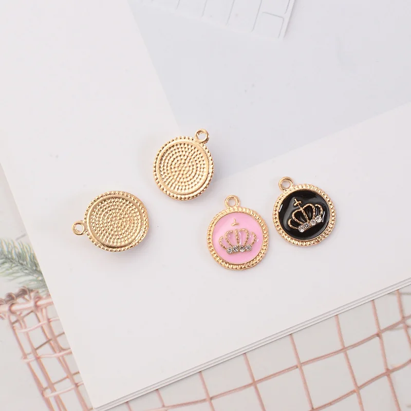 10 шт./упак. Корона Эмаль Подвески номер пять для серьги Браслеты &quotсделай сам&quot