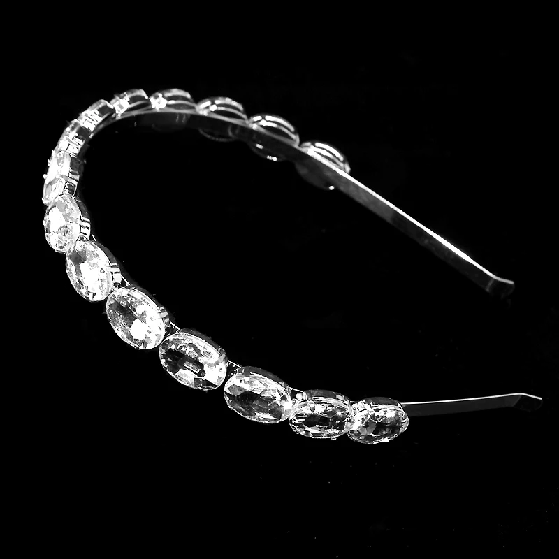 Элегантная Роскошная повязка на голову с прозрачными кристаллами в стиле