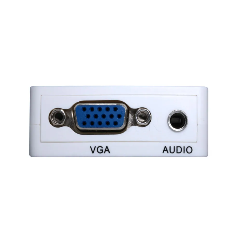 Kebidu MINI HD 1080P HDMI-совместимый преобразователь VGA с аудио HDMI2VGA видео бокс адаптер для