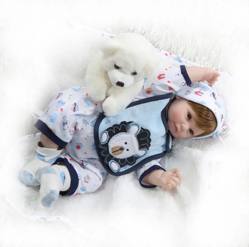Мягкие силиконовые детские куклы reobrn NPK 22 дюйма bebe reborn real alive для новорожденных