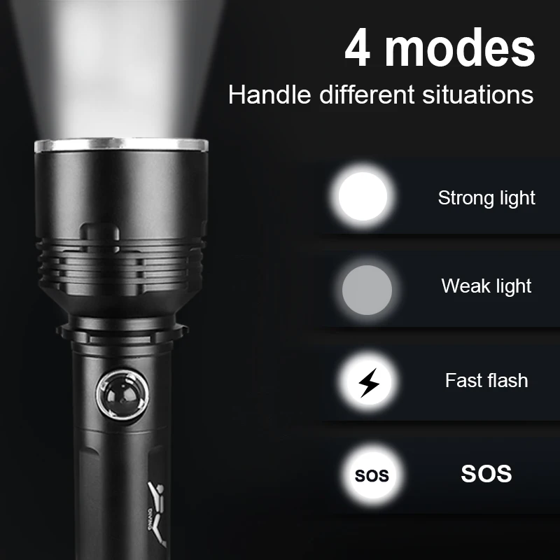Super XHP90.3 Most Powerful Diving Flashlight IPX8 Waterproof Scuba Dive Led torch XHP90 High power fishing Underwater Lantern | Освещение