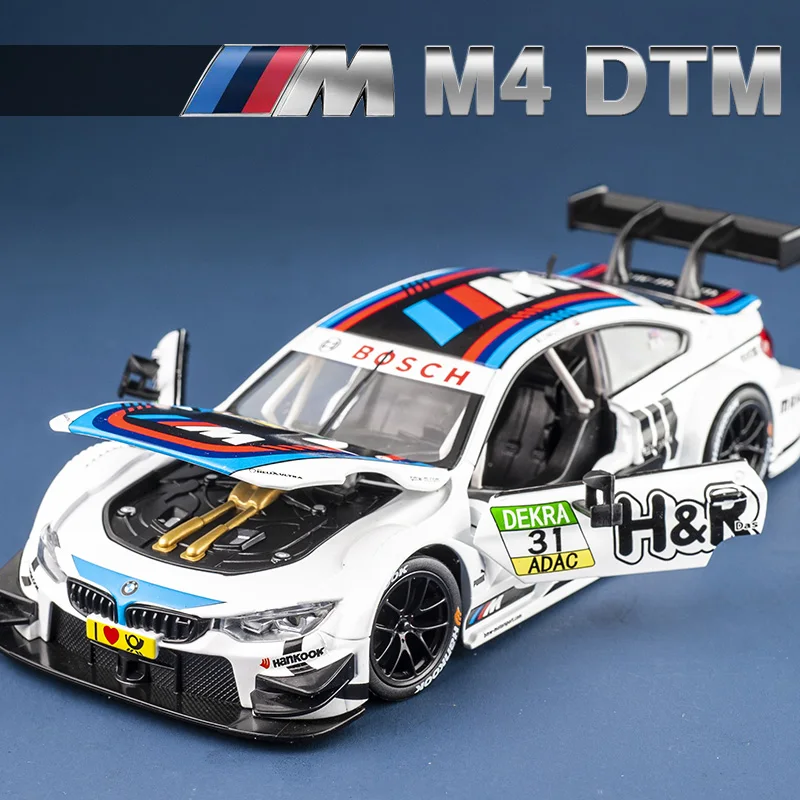 

1:24 BMWS IM M4 GT3 Le Mans Racing Car Free Wheeling High Light Sport Racing Car Model Toy Diecast Metal Alloy Miniature Replica