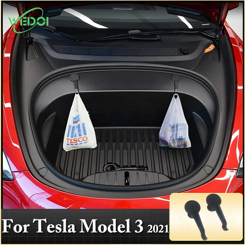 WEDOI Front Box Hooks For Tesla Model 3 2021 Frunk Storage Hooks Frunk Bolt Cover Holding Clips
