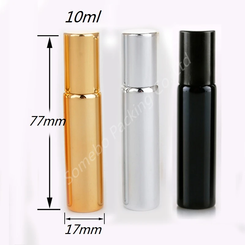 

500Pieces/Lot Empty 5ML 10ML Portable UV Glass Refillable Perfume Bottle With Roll on Parfum Case With Cover