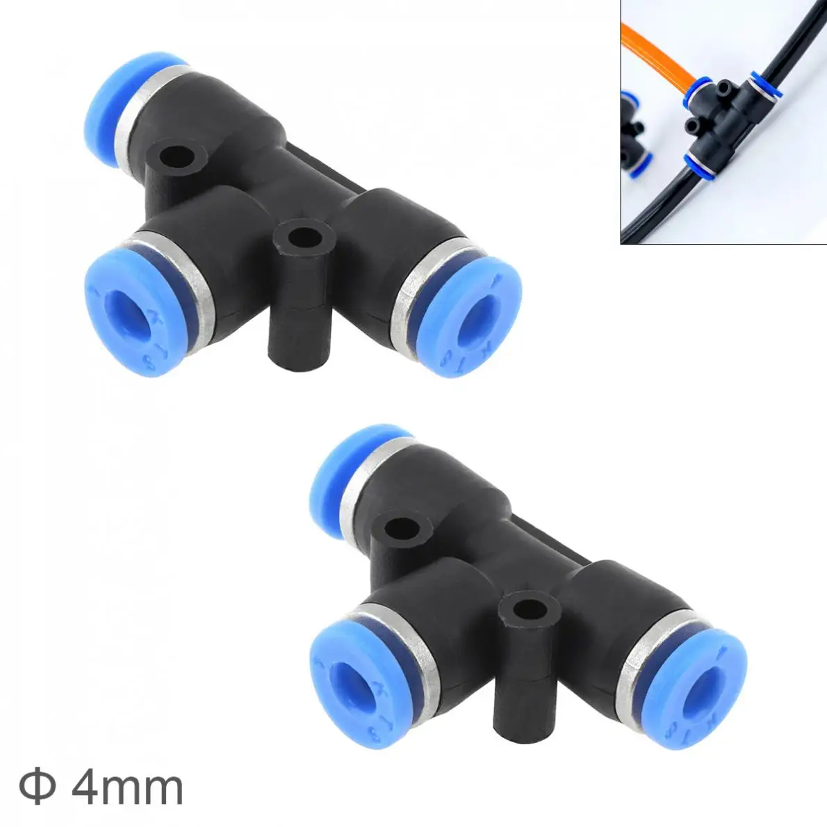 Трехсторонний пневматический быстроразъемный т Т образной формы для