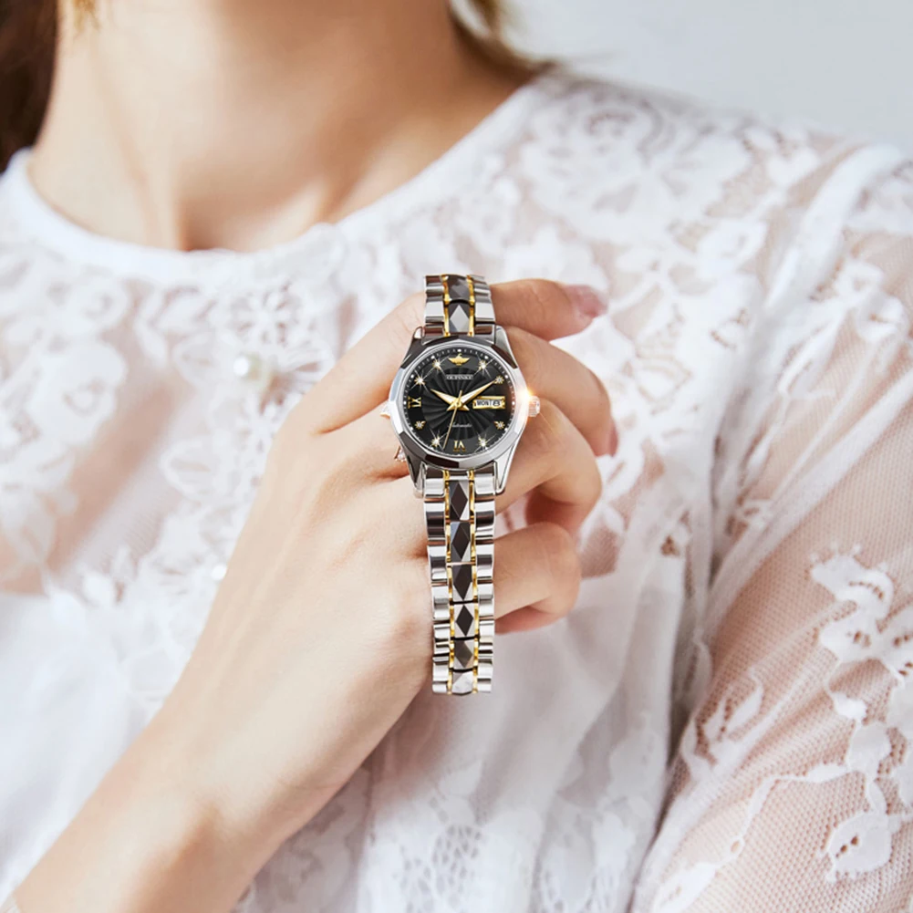 

OUPINKE Watch for Women Fashion Switzerland Luxury Brand Ladies Mechanical Wristwatches Automatic Original Design montre femme