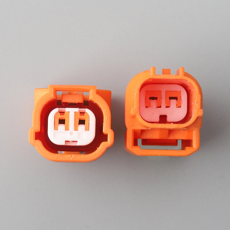 Комплект из 100 комплектов 2-сторонний Штекерный гнездовой разъем оранжевый