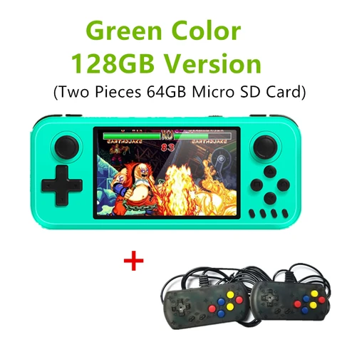 Бесплатная доставка 4-дюймовые портативные Ретро игровые консоли видеоигры 64 Гб 128 ГБ 6000 бесплатные игры два геймпада для ps1 sega Arcade
