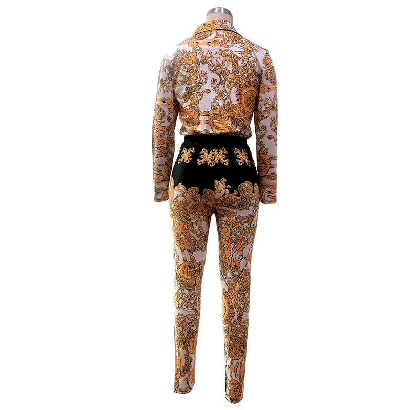 Женское осеннее уличное боди с длинным рукавом и цветочным принтом| |