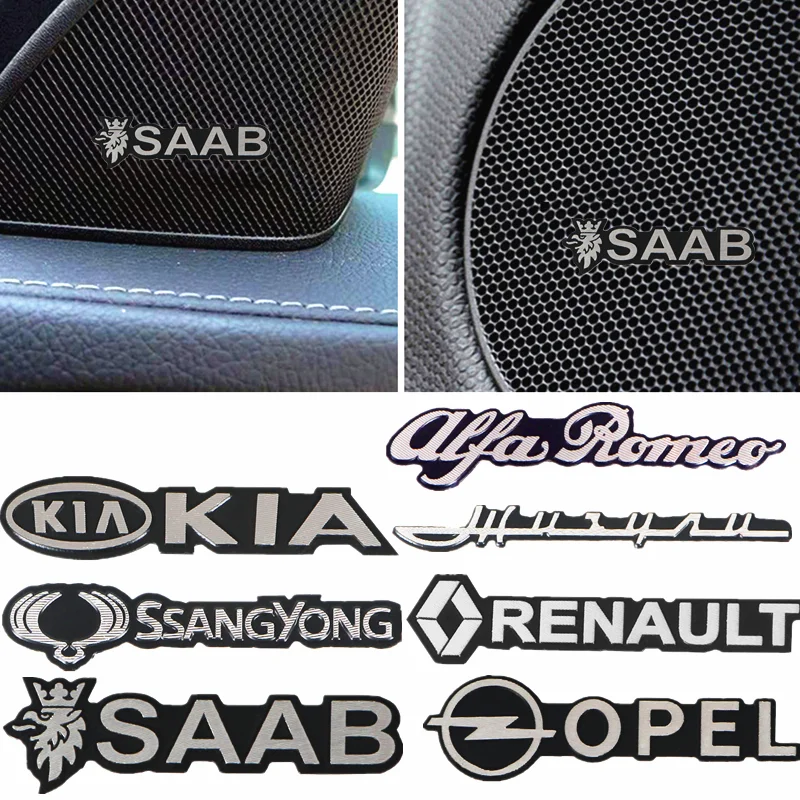 4 шт. алюминиевые 3D наклейки на динамик для Toyota camry chr corolla rav4 yaris prius|Наклейки