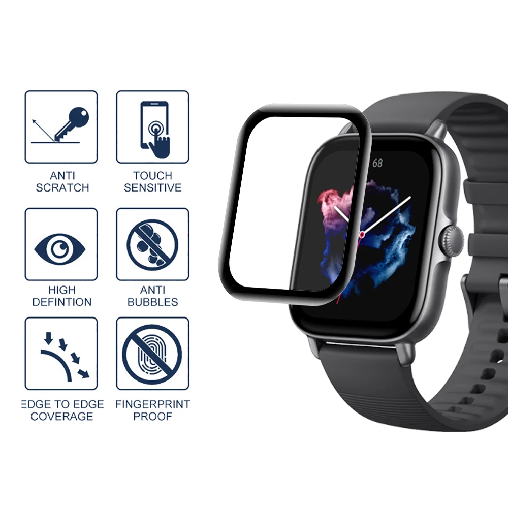 Защитная пленка из мягкого волокна для смарт-часов Amazfit GTS 3 GTS3