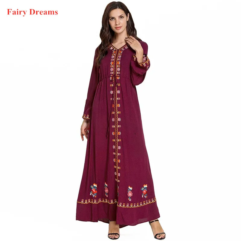 Женская одежда в Дубае abaya Femme Пакистанская Турецкая мода мусульманская красное