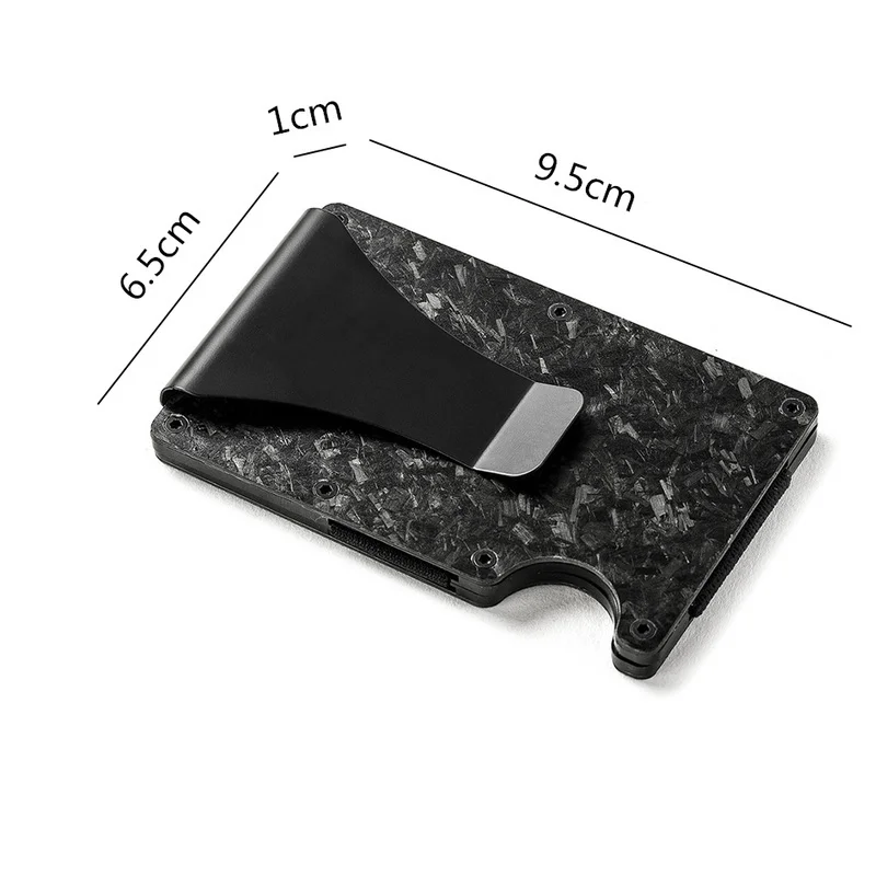 

New Design Carbon Fiber Card Holder Wallet Fashion Aluminium Credit Card Holder Metal Minimalist Rfid Card Wallet Men Cardholder