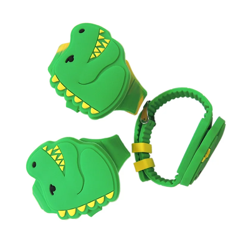 

Dinosaur Cartoon Children Watches Flip Cover Rubber Electronic Kids Watch for Boy Student Girls Clock Gift
