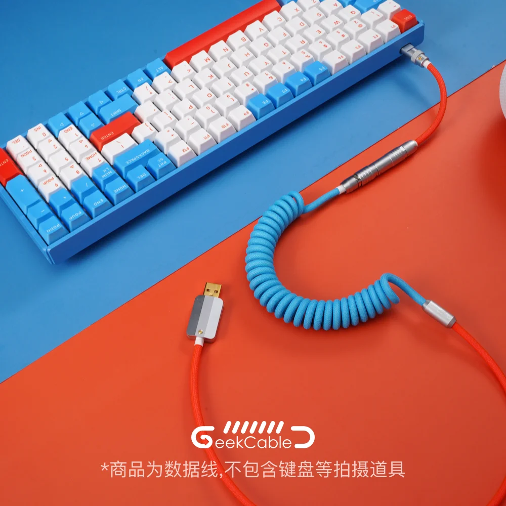 

GeekCable Handmade Mechanical Keyboard Cable Theme Cable for IQUNIX F96 Sky City Colorway Line Type-C Mini-USB Micro-USB PH/XH