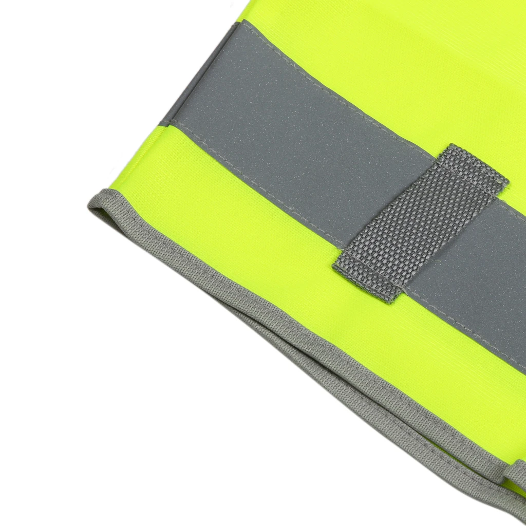 Hi-Vis жилет безопасности W/Zipper Светоотражающая куртка безопасности жилет 4 кармана пальто безопасности рабочая одежда 73 см