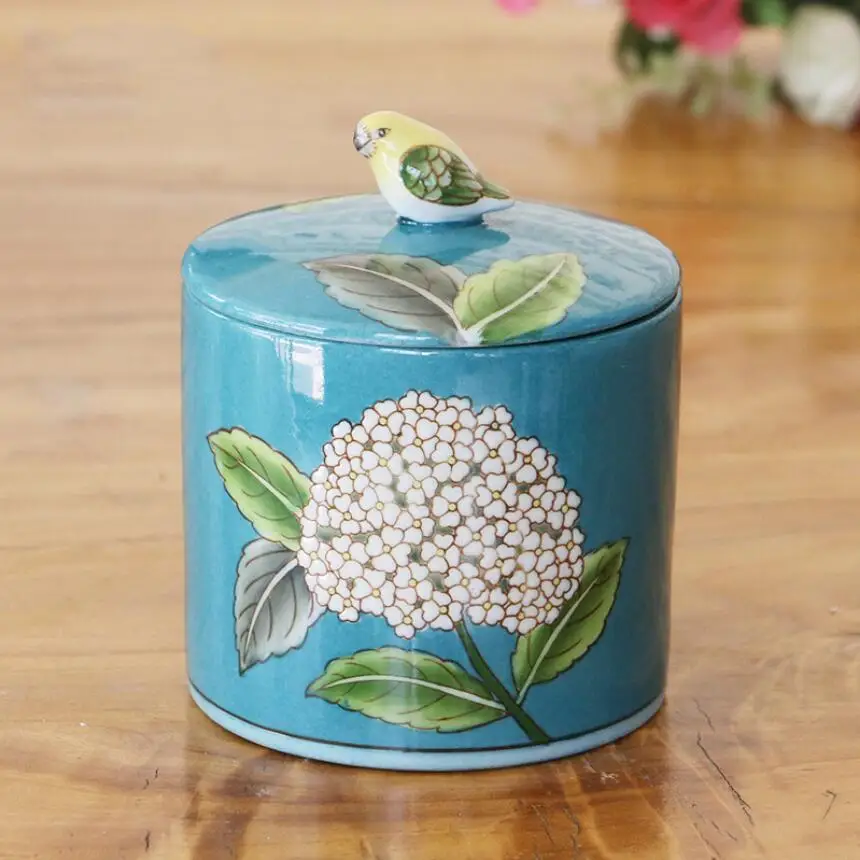 Изысканная фарфоровая банка ручной росписи украшение для дома конфеты зубная