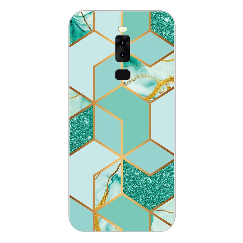 Мягкий чехол для телефона Leagoo S8 Funda Глянцевый цветной цветок силиконовый
